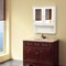 White Wall-Mounted Mirrored Medicine Cabinet with Open Shelf Shutter Doors, MDF, Bathroom Storage Organizer